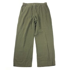 Talbots Womens Curvy Black Wide Leg Trousers Pants